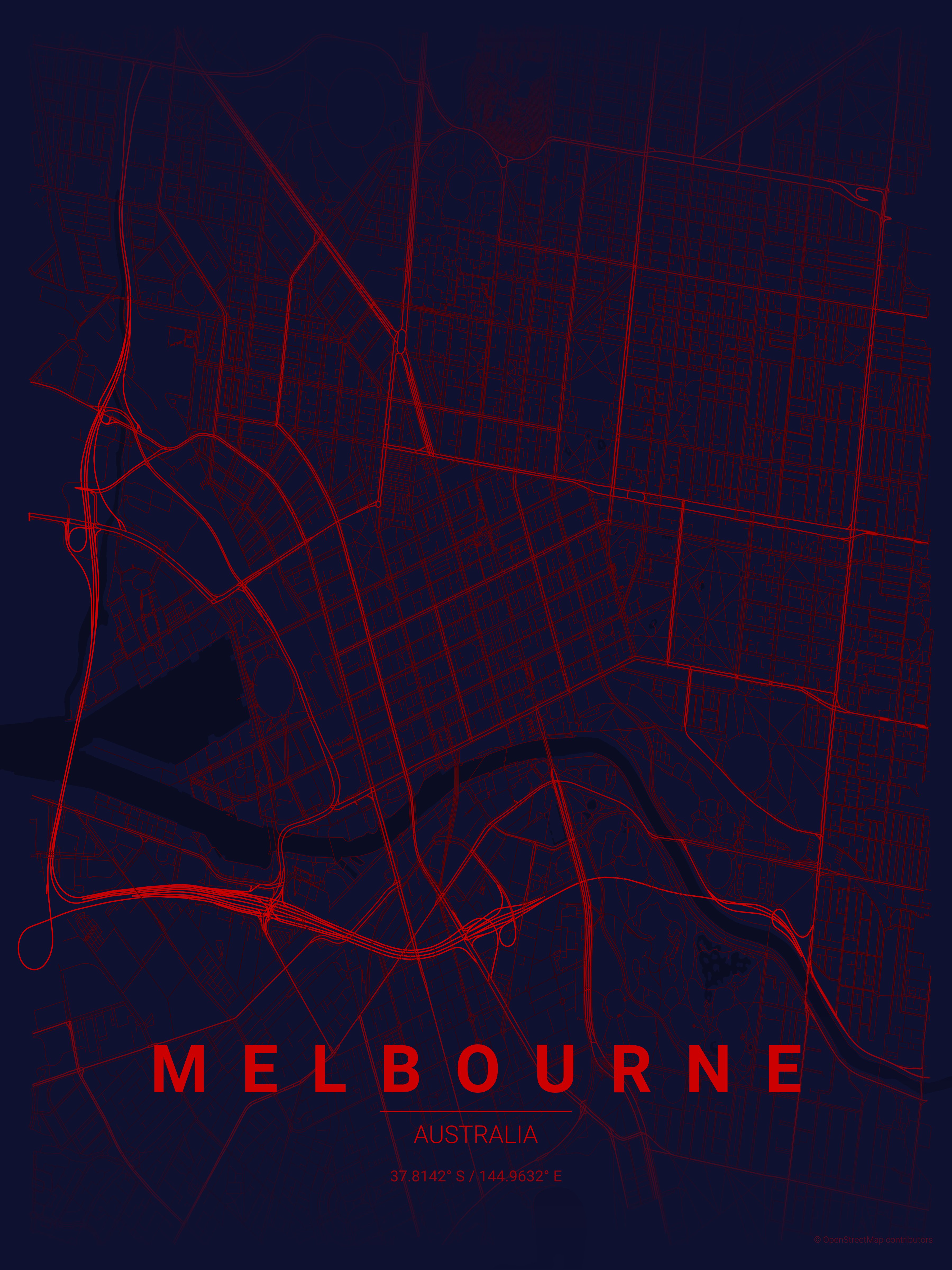 Melbourne AFL poster