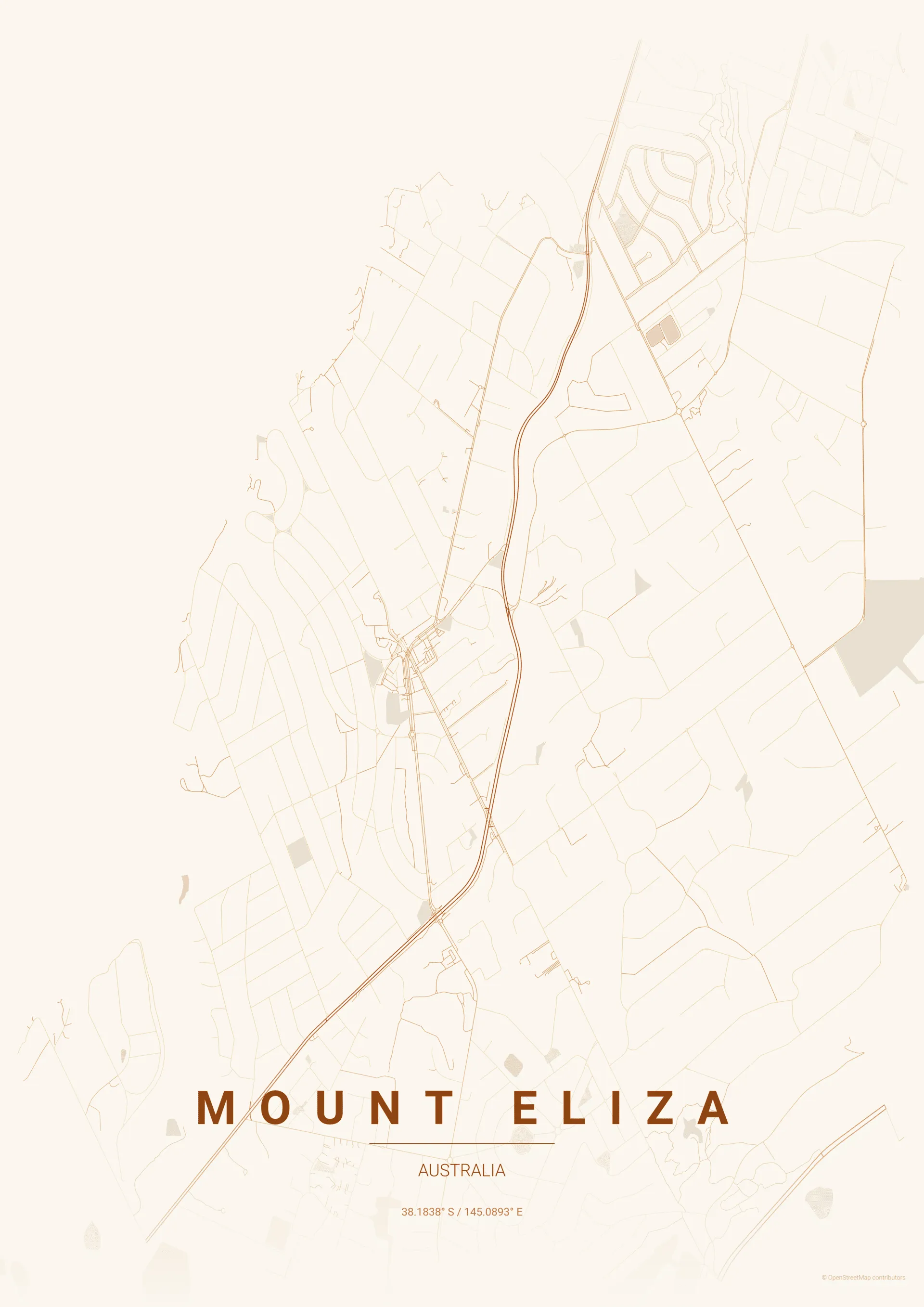 Mount Eliza map poster