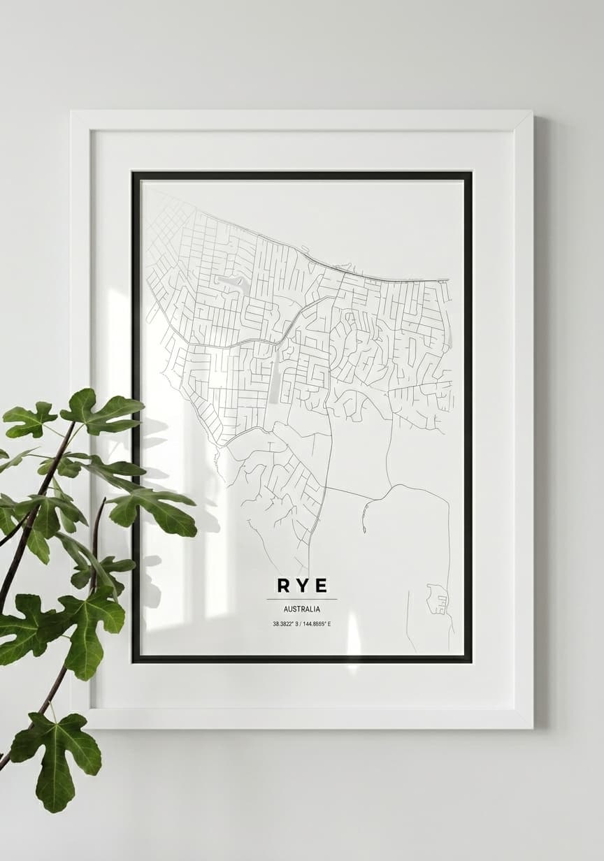 Framed map poster wall art